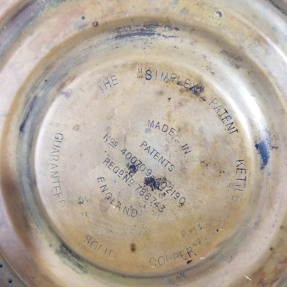 Vintage Solid Copper Tea Kettle Made in England - Picture 15 of 16